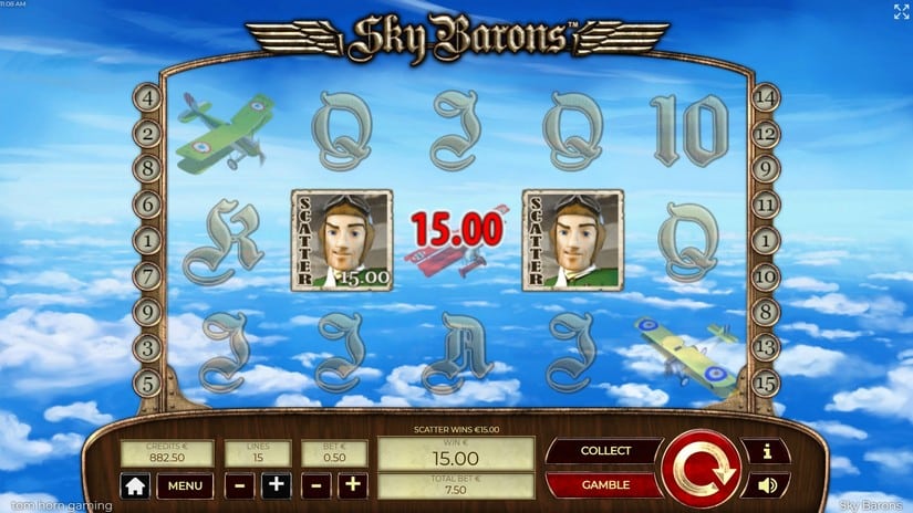 Sky Barrons slot screen 3