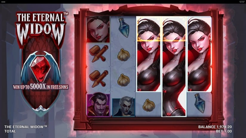 The Eternal Widow slot screen 2