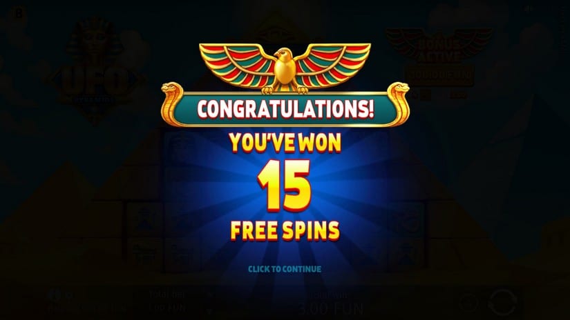 UFO Pyramids slot screen 2