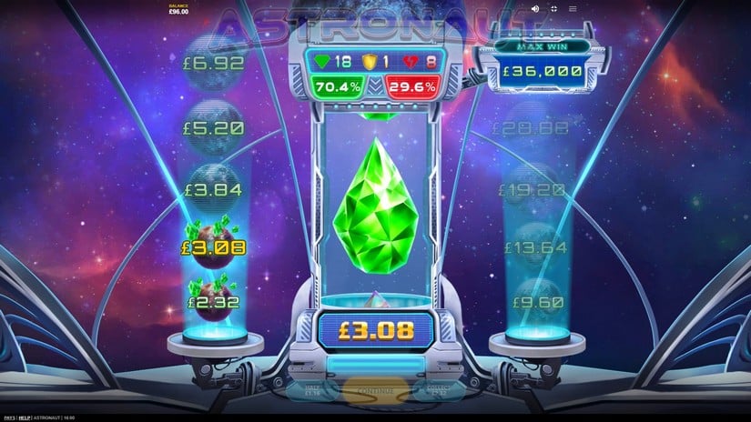 Astronaut slot screen 2