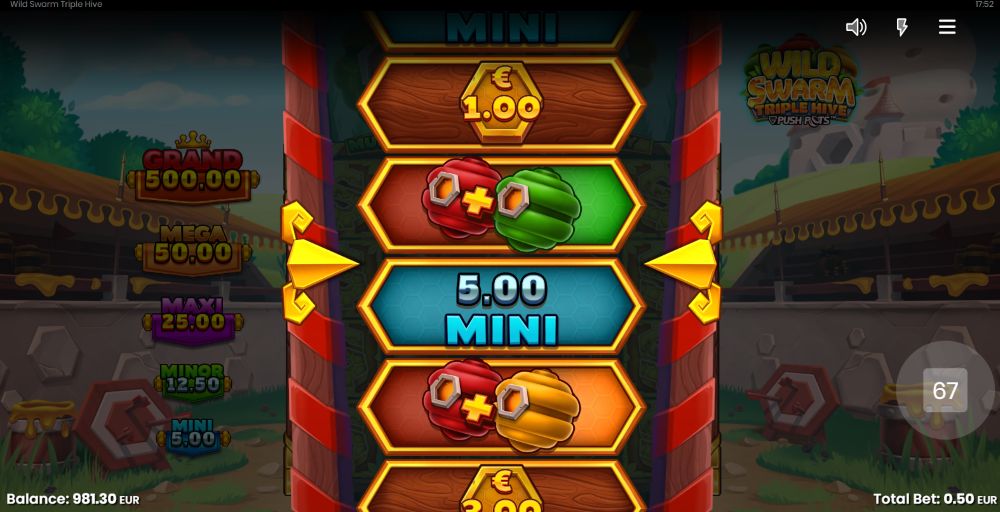 Wild Swarm Triple Hive online slot features