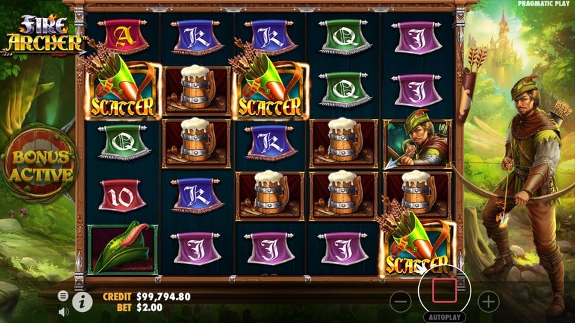 Fire Archer slot screen 2