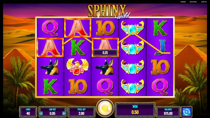 Sphinx Wild slot screen 3