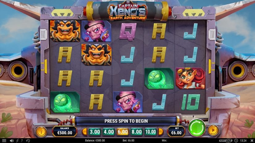 Captain Xenos Earth Adventure slot screen 1