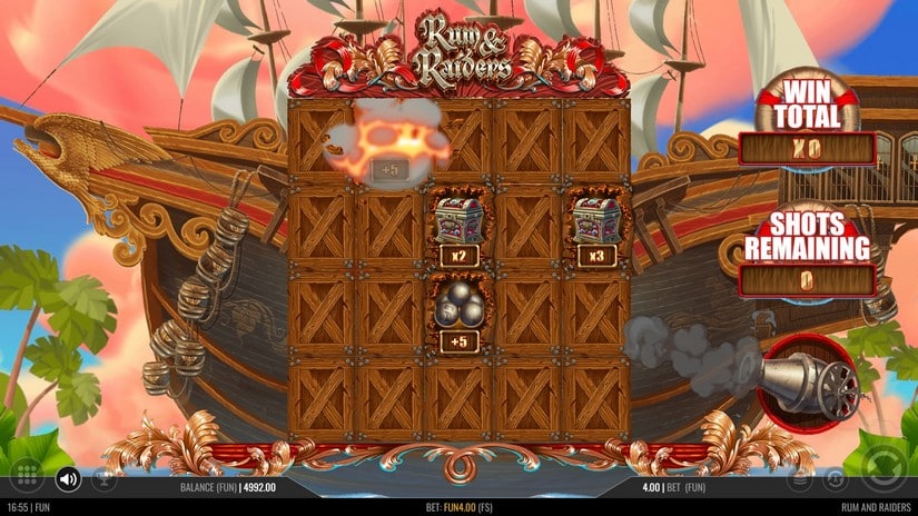 Rum and Raiders slot screen 3