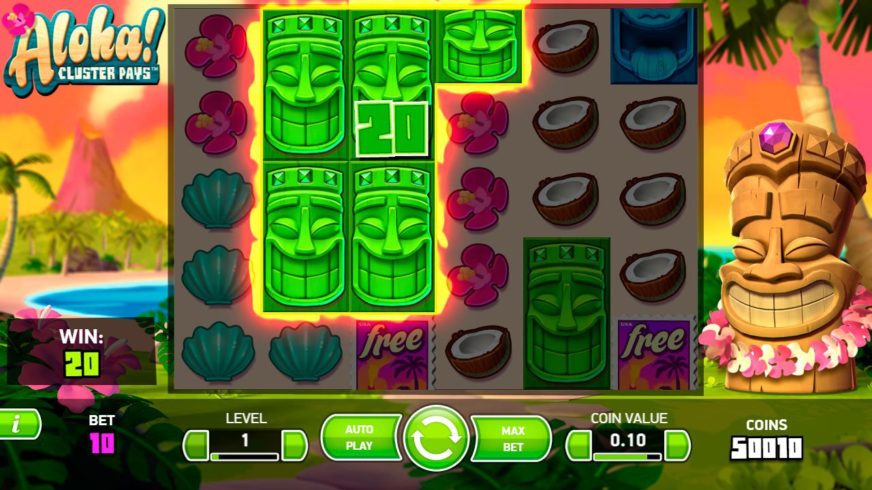 Aloha! Cluster Pays slot screen 2