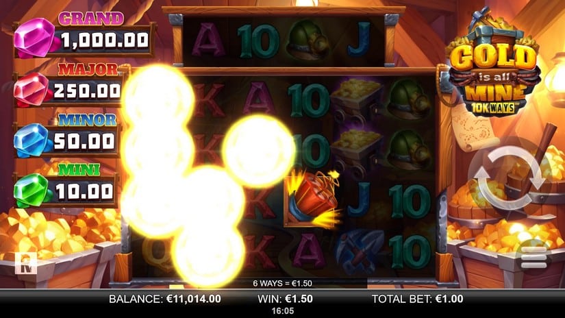 Gold is all Mine 10K Ways slot screen 3