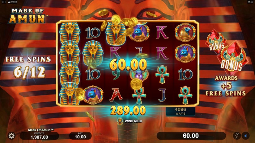 Mask of Amun slot screen 5