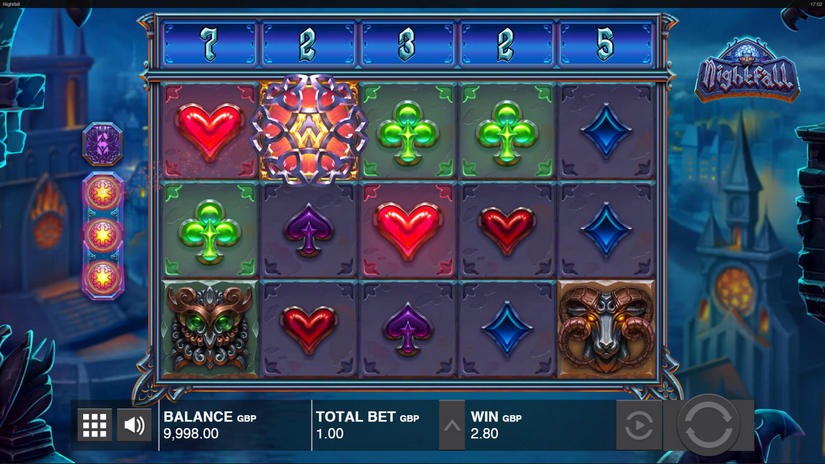 Nightfall slot screen 6