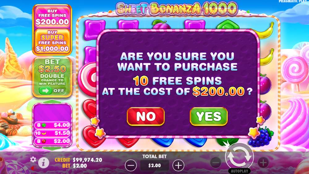 Sweet Bonanza 1000 slot features