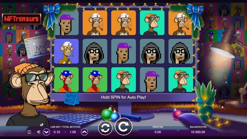 NFTreasure slot screen 1