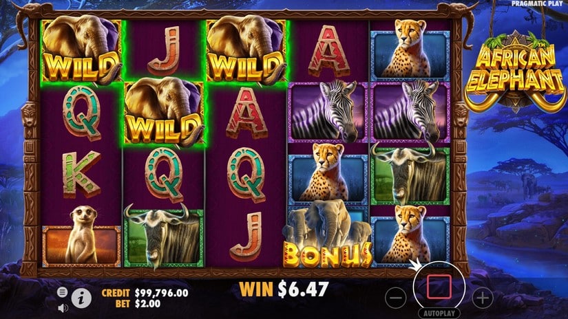 African Elephant slot screen 4