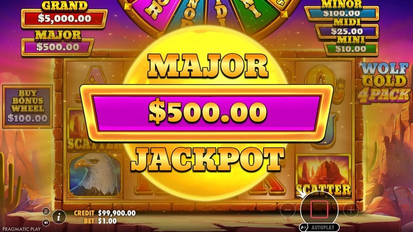 Wolf Gold 4 Pack slot screen 4