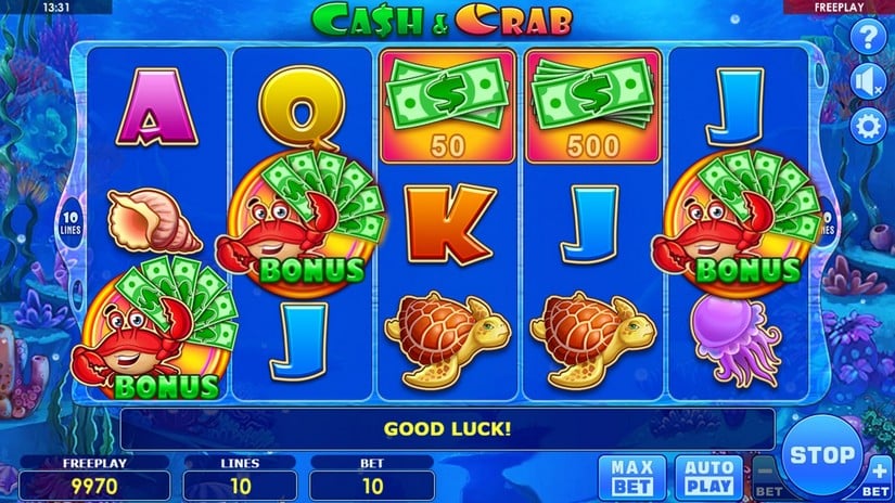 Cash & Crab slot screen 2