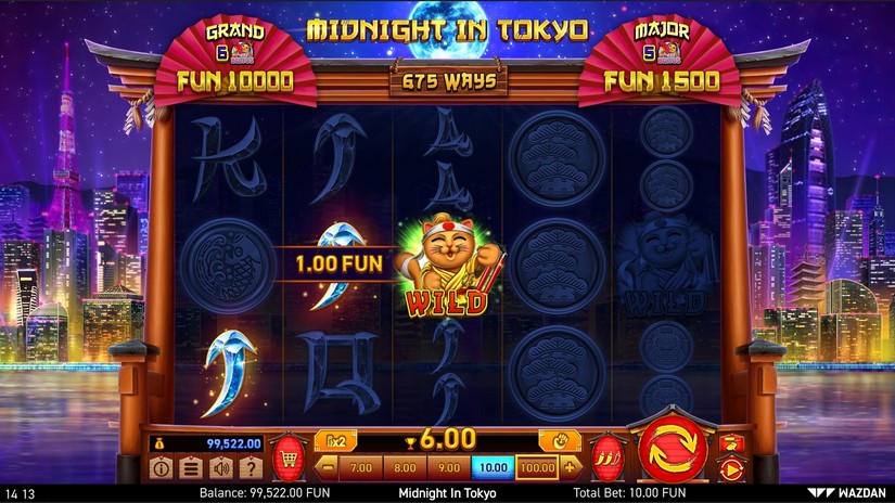 Midnight in Tokyo slot screen 2