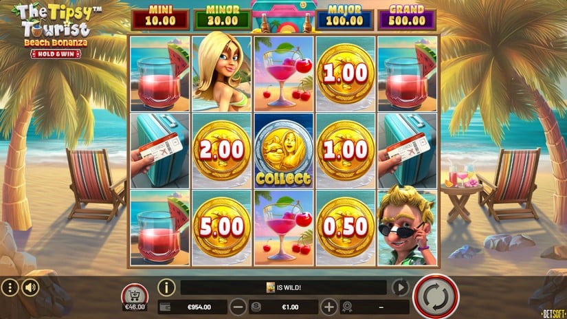 The Tipsy Tourist: Beach Bonanza – Hold & Win slot screen 2