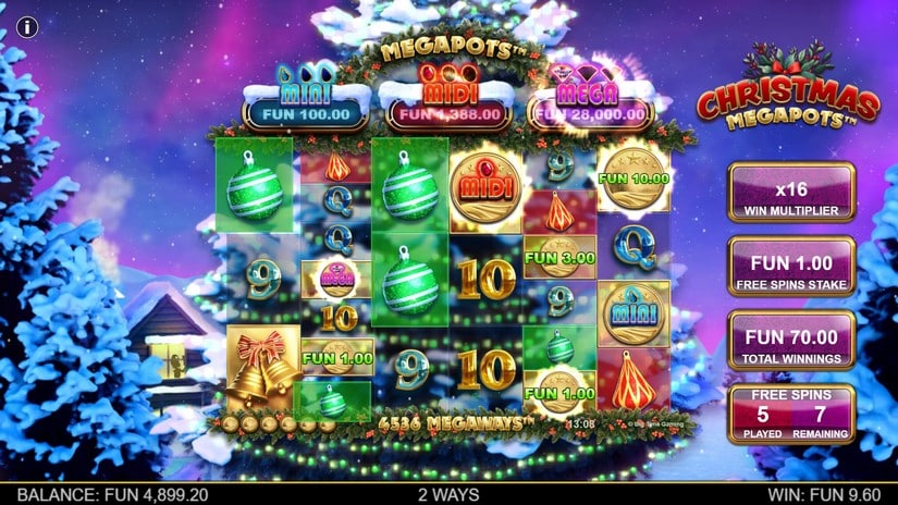 Christmas Megapots slot screen 5