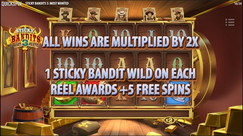 Sticky Bandits 3 Most Wanted slot screen 5