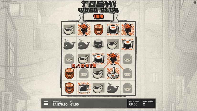 Toshi Video Club slot screen 5