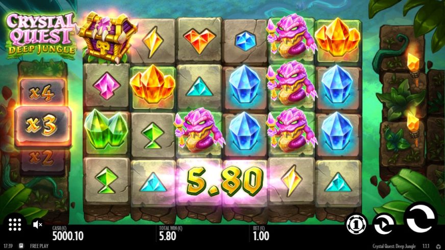 Crystal Quest: Deep Jungle slot screen 3
