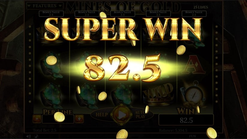 Mines of Gold slot screen 3