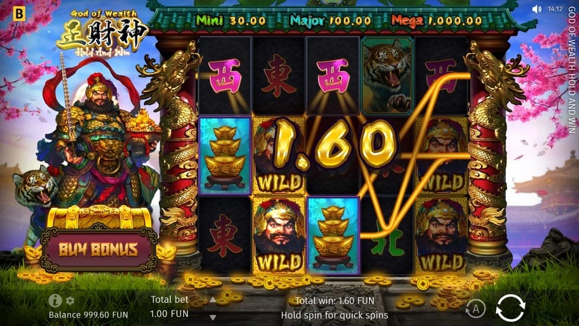 God of Wealth Hold and Win slot screen 2