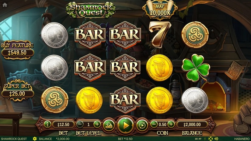 Shamrock Quest slot screen 1