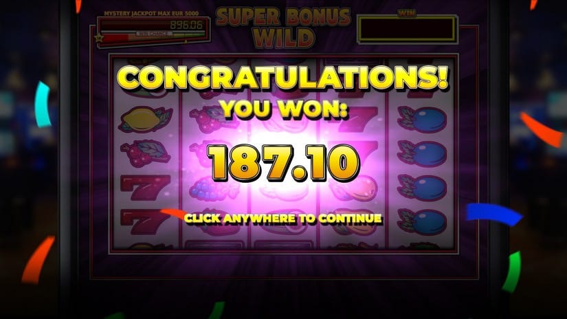 Super Bonus Wild slot screen 7