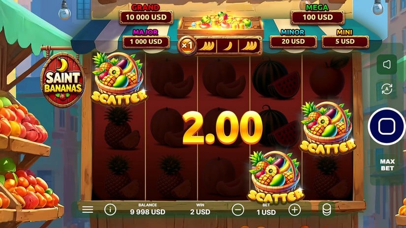 Saint Bananas slot screen 2
