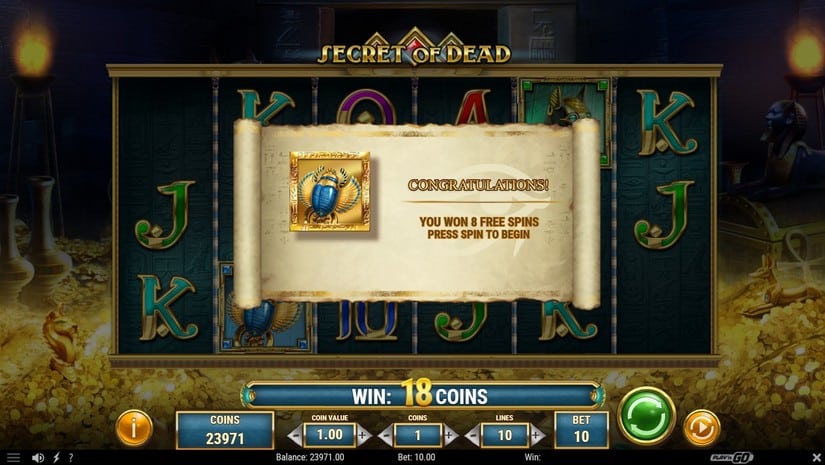 Secret of Dead slot screen 4
