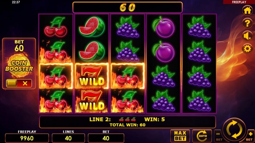 Blazing Coins 40 slot screen 2