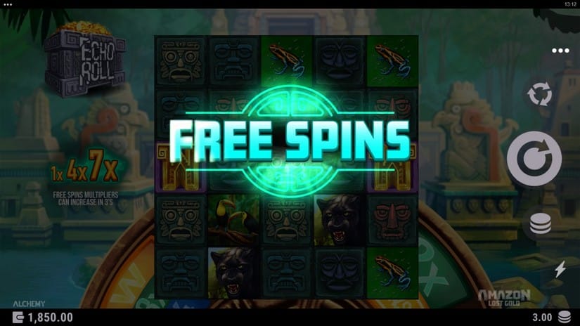 Amazon Lost Gold slot screen 2