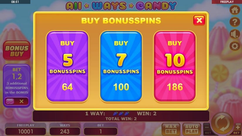 All Ways Candy slot screen 2