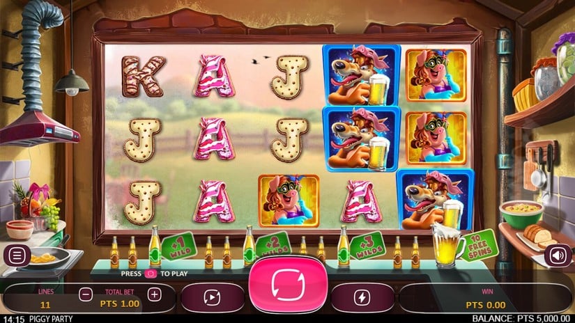 Piggy Party slot screen 1