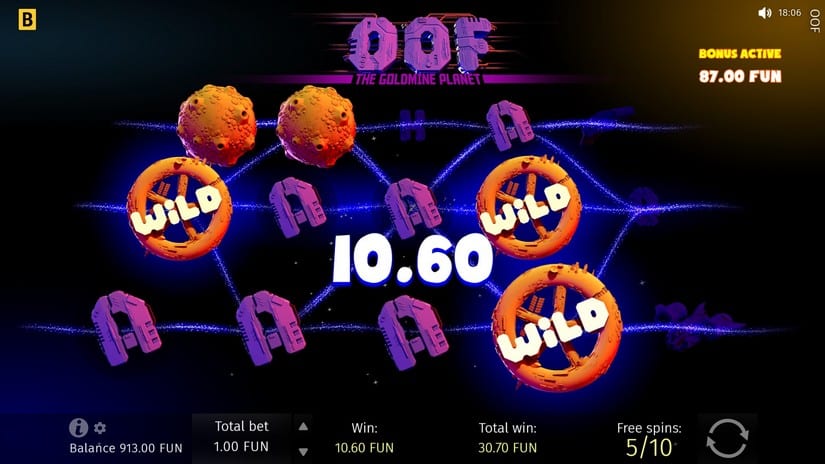 OOF The Goldmine Planet slot screen 5