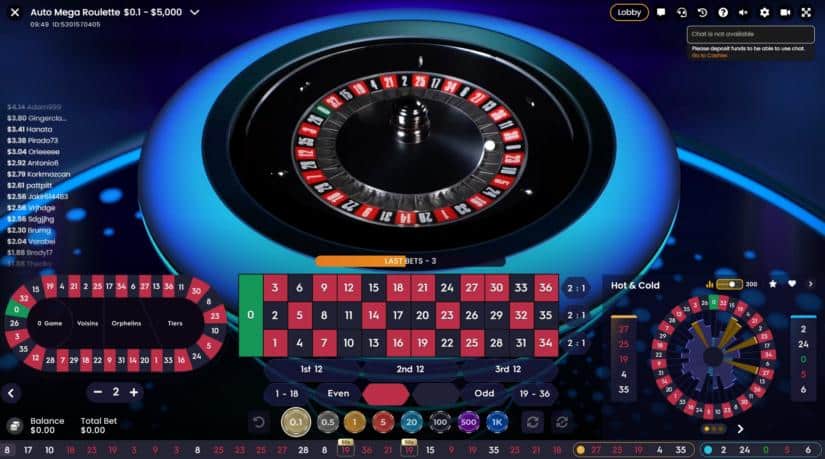 Auto Mega Roulette slot screen 0