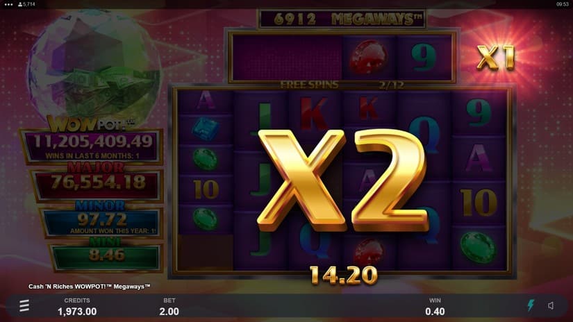 Cash ‘N Riches WowPot Megaways slot screen 5
