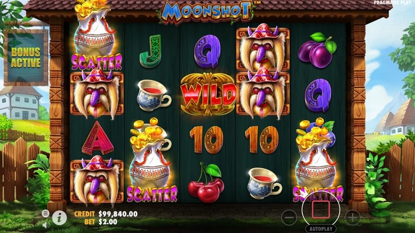Moonshot slot screen 2