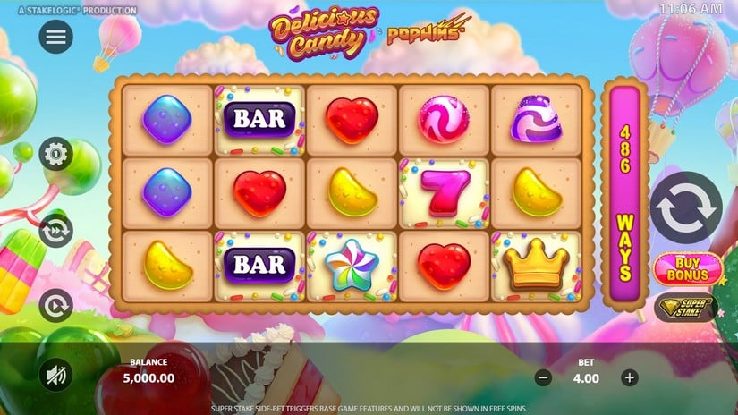 Delicious Candy PopWins slot screen 1