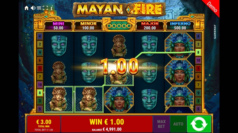 Mayan Fire slot screen 5