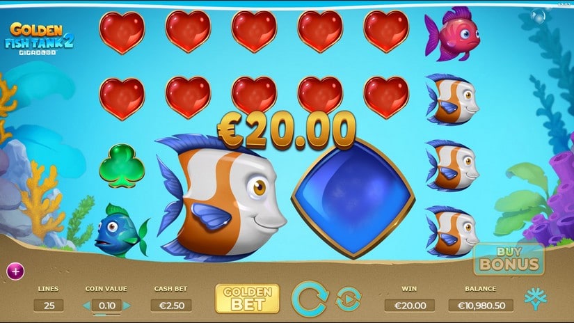 Golden Fish Tank 2 Gigablox slot screen 2