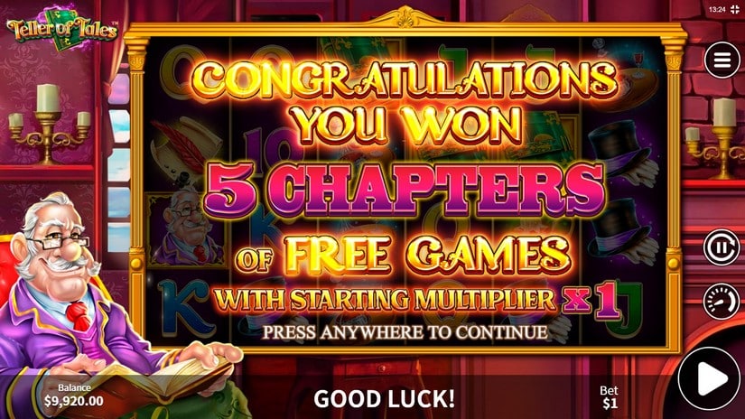 Teller of Tales slot screen 3