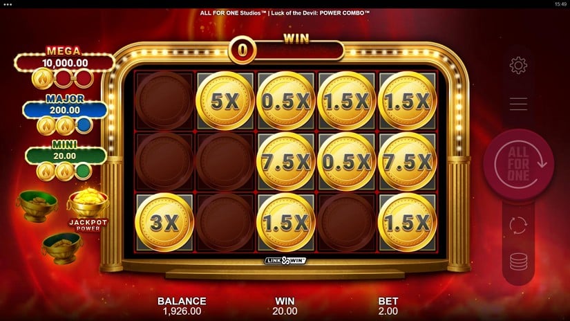 Luck of the Devil POWER COMBO slot screen 5