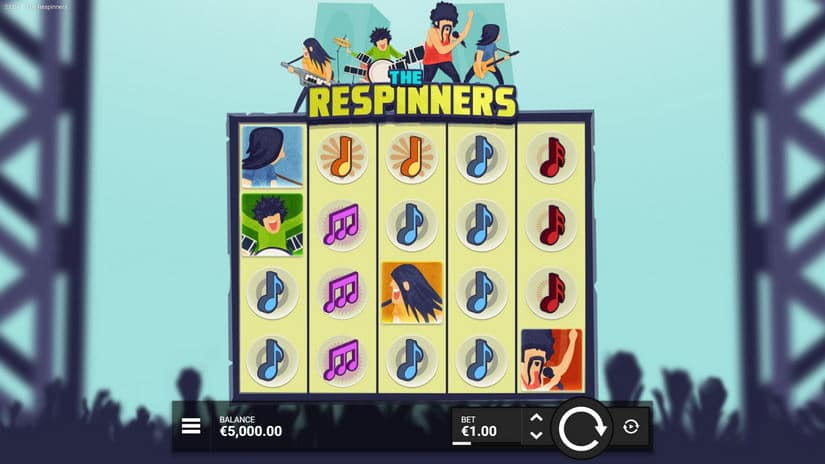 The Respinners slot screen 1