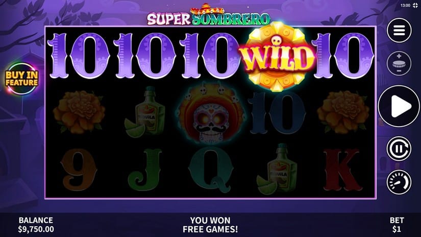 Super Sombrero slot screen 2