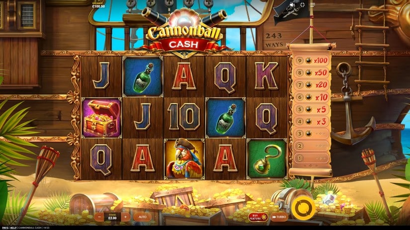 Cannonball Cash slot screen 1
