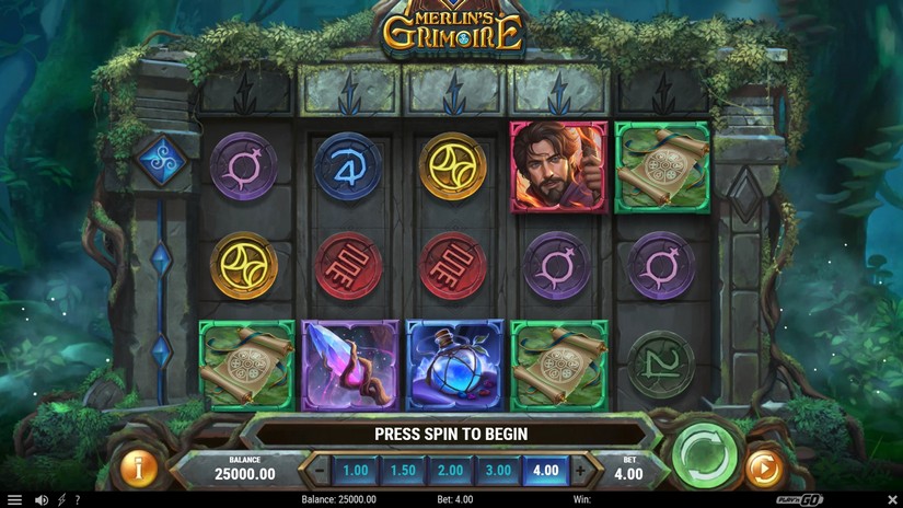 Merlin’s Grimoire slot screen 1