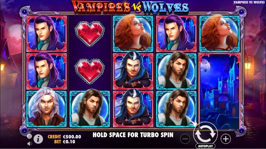 Vampires vs Wolves slot screen 1