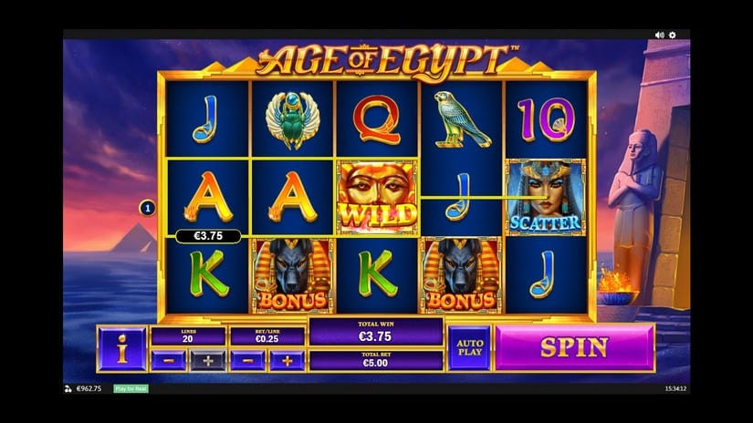 Age of Egypt slot screen 3