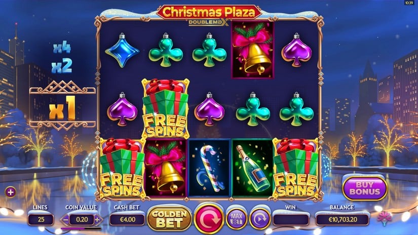 Christmas Plaza DoubleMax slot screen 4